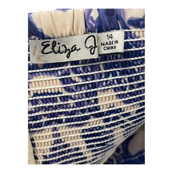 Eliza J Chiffon Maxi Dress Halter Floral Boho Formal Garden Party Elegant Sz 14 - Picture 14 of 16